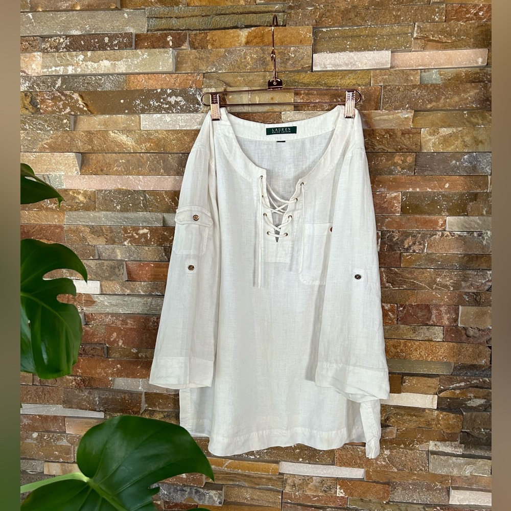Ralph Lauren linen tunic coverup size small/ medium